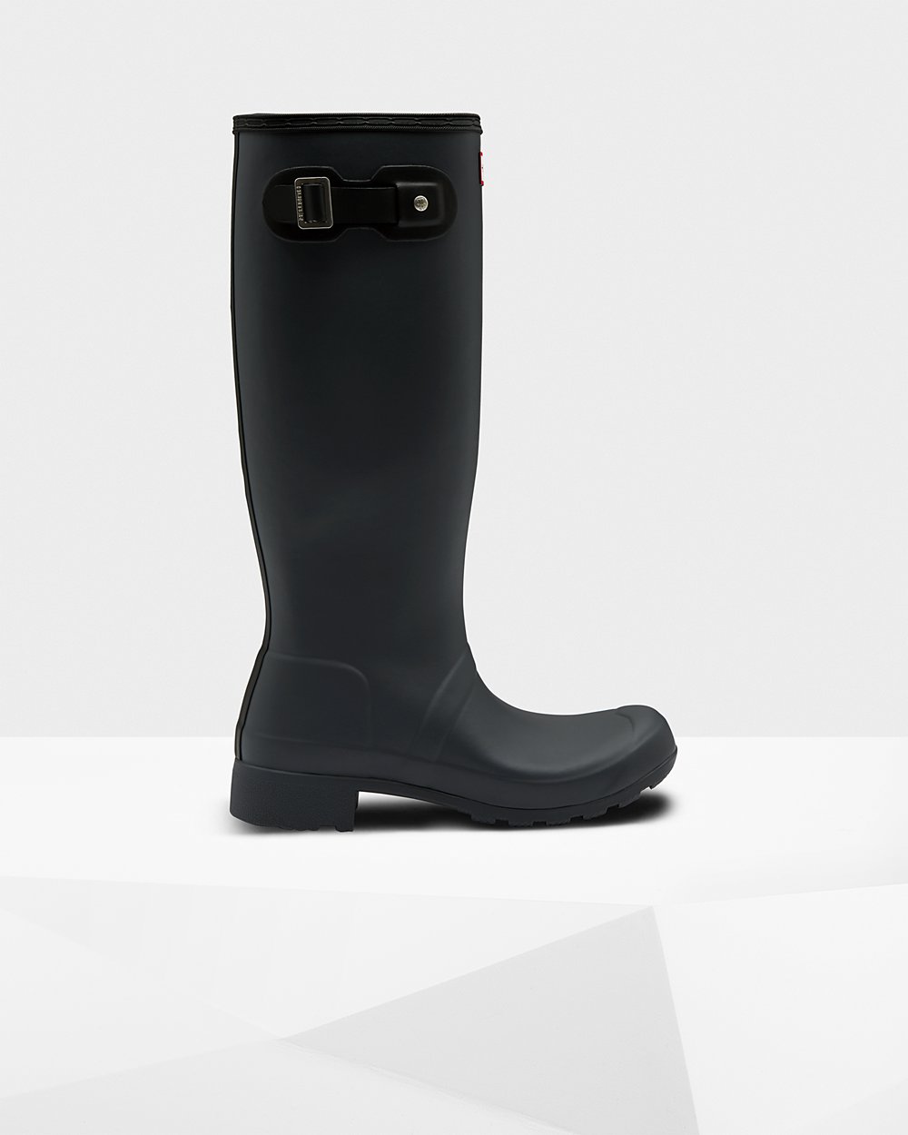 Women Hunter Original Tour Foldable | Tall Rain Boots Black | NZ-31572-TKCY